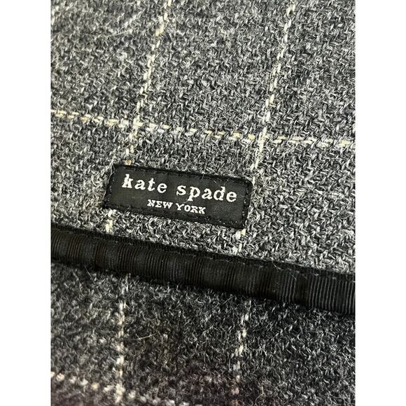 Vintage Kate Spade Gray Wool Crossbody Messenger Bag Travel - Picture 6 of 6